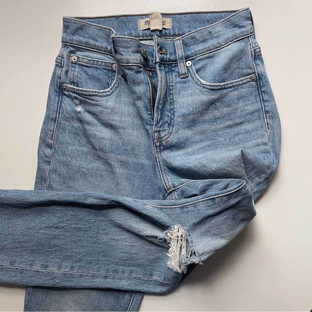 Madewell distressed light blue jeans 25p - Picture 4 of 7